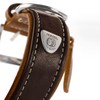 HUNTER Collar Tara Number 50 Juchten Leather, Dark Brown/Cognac
