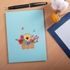 3D Flower Card, 3D Flower Basket Pop-Up Card, Pop-up Greeting