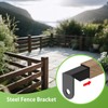 Black Fence Mounting Bracket for 1" x 1" Square Rails,