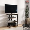 HOMCOM 4-Tier TV Stand with Storage, Entertainment Center with Adjustable