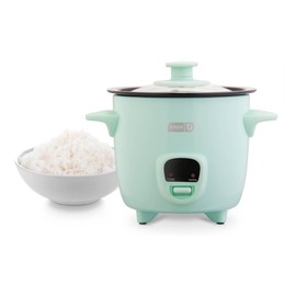 Dash Mini Rice Cooker - Designed for Single-Serve Cooking - Compact Rice Cooker with Nonstick Removable Pot, Keep Warm Function & Easy-to-Clean Sleek Design - Aqua