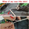 Tent Pole Replacement 11.8ft 13ft 14.5ft Aluminum Tent Rod 0.3in