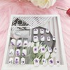 Square Press on Nails Short Cute White Nails Acrylic False