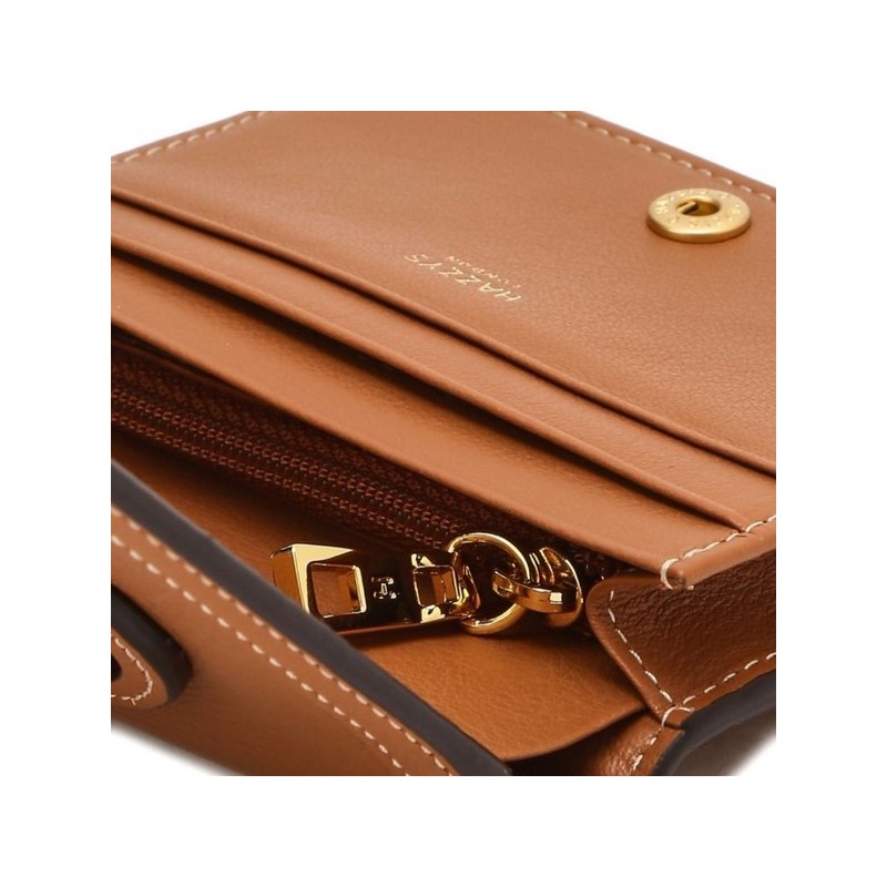 Hazzys (신세계센텀점)브라운 로고패치 소가죽 반지갑 HIWA5E530W1 (SHINSEGAE CENTUM) Brown Logo