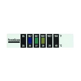 FeverScan Forehead Strip Thermometer | 15-Second Readout | Safe & Reusable | No Batteries | Liquid Crystal Display | Made in The USA | Latex-Free