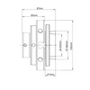 NCK-4M 4" 4 Jaw Mini Self-Centering Chuck, Thread 1"X8TPI, with