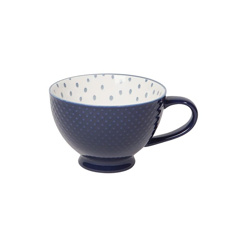 Now Designs14 oz Textured Latte Mug, Ink Blue