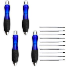 Afoxon 14pcs Big Fat Pens Aids Writing For Tremor, Arthritis, Parkinson, Handicap, Carpal Tunnel Large Wide Grip Pens (4Blue Body)