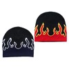 TONXX Flame Y2K Beanies Fire Flame Knitted Hat Skullies Slouchy