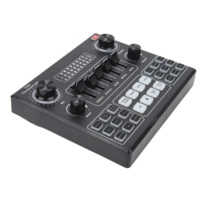 Live Sound Card Professional Dual Channel Bluetooth Stereo Mixer Board