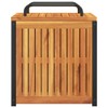 TREATLIFE HOME Ample Storage Solid Wood Acacia and Steel Cushion
