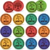 28 Pcs Wooden Sobriety Coin Gift Set, Recovery Sobriety Chip