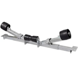 vidaXL Adjustable Boat Trailer Guide Poles, Bunk Side Guides for Boat Lift, Roller Bunks, Pontoon & Jon Trailer, Tritoons, Jetski, Brackets, Mounting Kit, Stabilizer, 2PCS Set – Gray