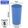 Vasos de Plástico Reutilizables, 400ml, Apilables, Aptos para Microondas y