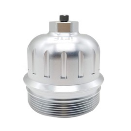 iFJF 134001 Fuel Filter Housing Cap Replacement for 2017-2024 GM Duramax 6.6L L5P Chevy Silverado/GMC Sierra 2500HD 3500HD Billet Aluminum with Drain Plug
