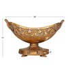 Deco 79 Polystone Floral Ornate Decorative Bowl, 18" x 8"