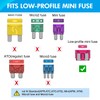 Nilight - 50014R 140pcs Low Profile Mini Blade Fuse Assortment,