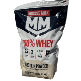 Muscle Milk 100% Whey Protein Powder Vanilla 5lbs 66 svgs 25g Protein check BB!