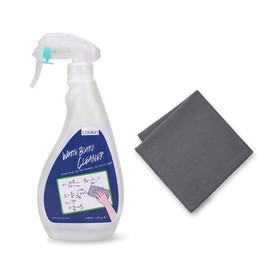 loukin Non-Toxic Whiteboard Cleaner, 17 fl oz Dry Erase Board Cleaner, Low-Odor Whiteboard Cleaning Spray with Cloth, Removes Stubborn Marks from Whiteboards, Chalkboard