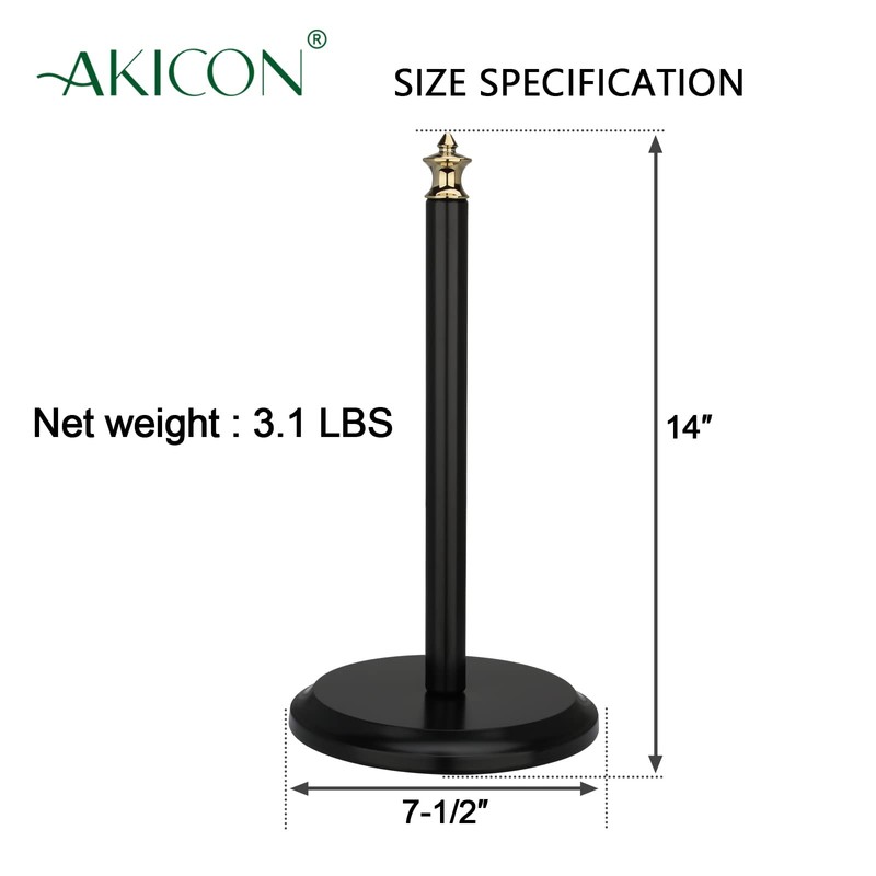 Akicon Paper Towel Holder Stand for Kitchen Countertop & Dining
