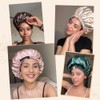 YANIBEST Double Layer Satin Bonnet Silk Bonnet for Sleeping Adjustable