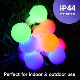 Dailyart Globe String Lights 59 FT 100Led String Lights Plug in 8 Modes with Remote Control Waterproof Outdoor Indoor Fairy Lights for Bedroom, Classroom, Party, Christmas Decor, Multicolor