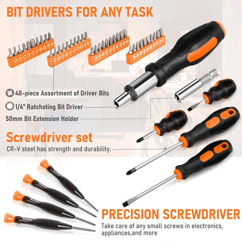 THINKWORK Tool Set - 207 Piece Portable Home Repairing Tool