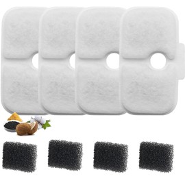 4 Pack Replacement Cat Water Fountain Filters Compatible with PETLIBRO Dockstream Cat Water Fountain PLWF005 PLWF105 PLWF115 - for Ultra Quiet Pet Water Fountain