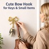 Tniytru Gold Hooks, 2 Pieces Elegant Bow Knot Wall Hooks