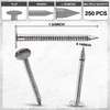 Tandefio 250 Pcs Aluminum Siding Nails Siding and Panel Nails