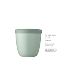 Mepal Snackpot Ellipse, Practical Container for Storing and Transporting Food, Freezer and Dishwasher Safe, 500 ml, Vivid Blue