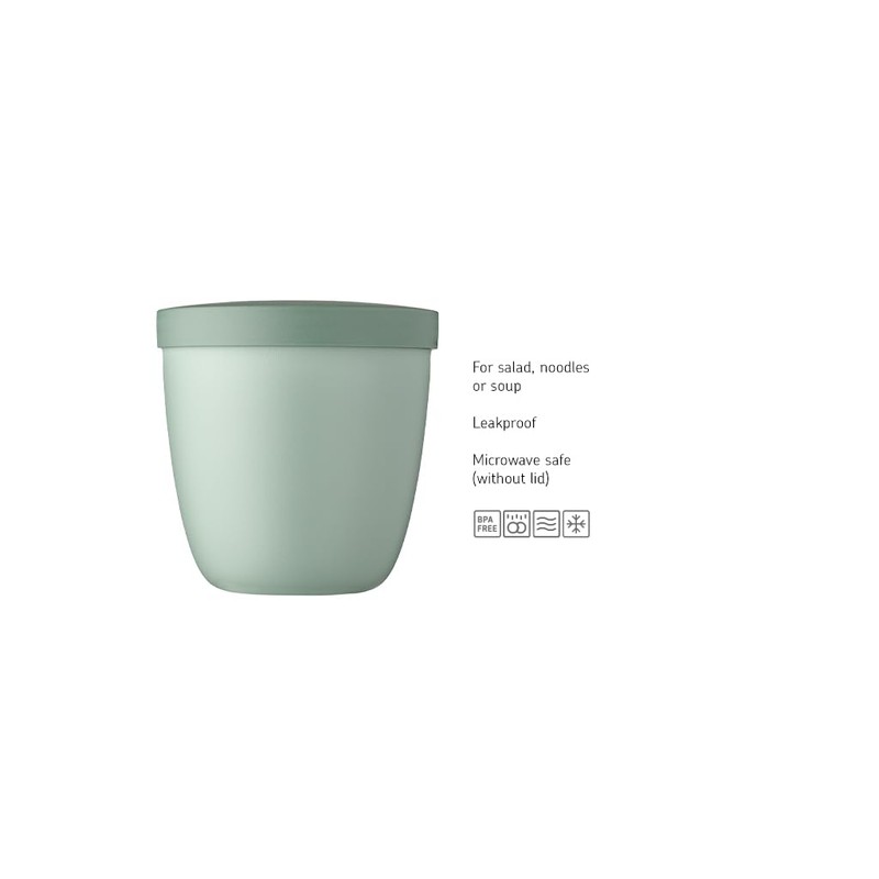 Mepal Snackpot Ellipse, Practical Container for Storing and Transporting Food,