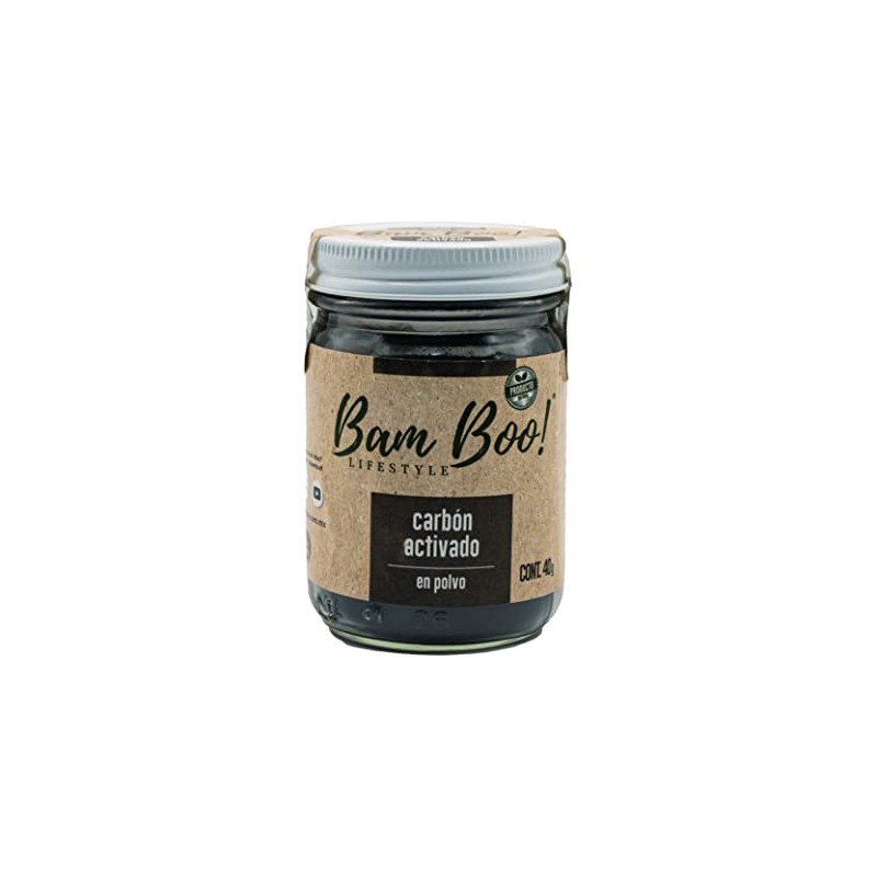 5 Pack Carbón Activado Coco Polvo Vegetal 40 G Bam