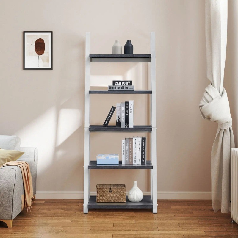 5-Tier Living Room Home Office Kitchen Bedroom Apartment Rubber Wood