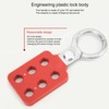 Lockout Hasp, 6 Holes Red Lock Hasp 10pcs for Industrial