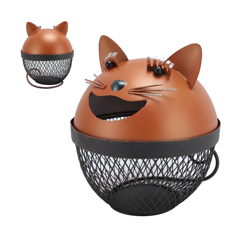 Metal Cat Piggy Bank Innovative Cute Cartoon Fun Cat Shaped