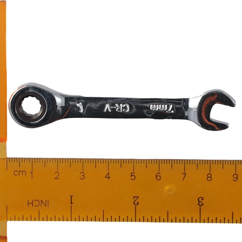 napkery 7mm Metric Stubby Box End Head Geared Wrench, 72