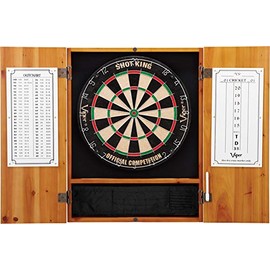 Viper Espresso Metropolitan Steel Tip Cabinet, Viper Shot King Bristle Dartboard