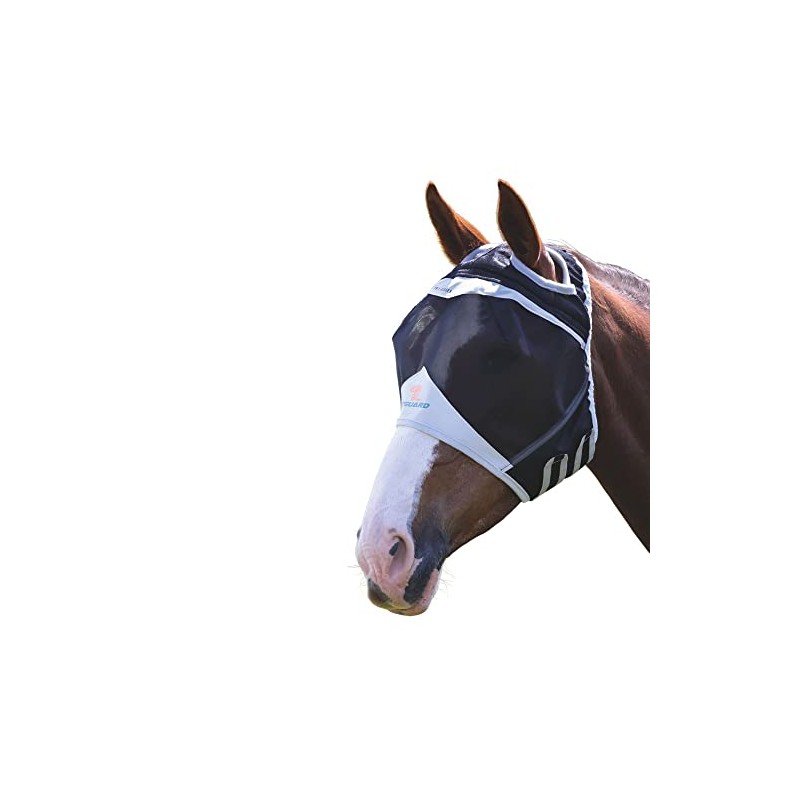 Shires Fine Mesh Fly Mask With Ear Hole - Black