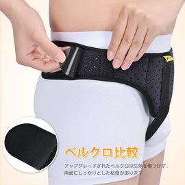 鼠径ヘルニアベルトトラス シングル 男女兼用 インギナルまたはスポーツヘルニア用 ユニセックスヘルニアサポートベルト 快適な素材（脱腸帯）