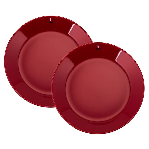 Iittala 1006016 / 6411800170598 Teema 6.7 inches (17 cm), Set of 2, Plate, Red, Scandinavian, Tableware, Simple, Finland Plate Flat