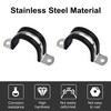 INCREWAY 12 Pcs U Shaped Pipe Clamps with Rubber U