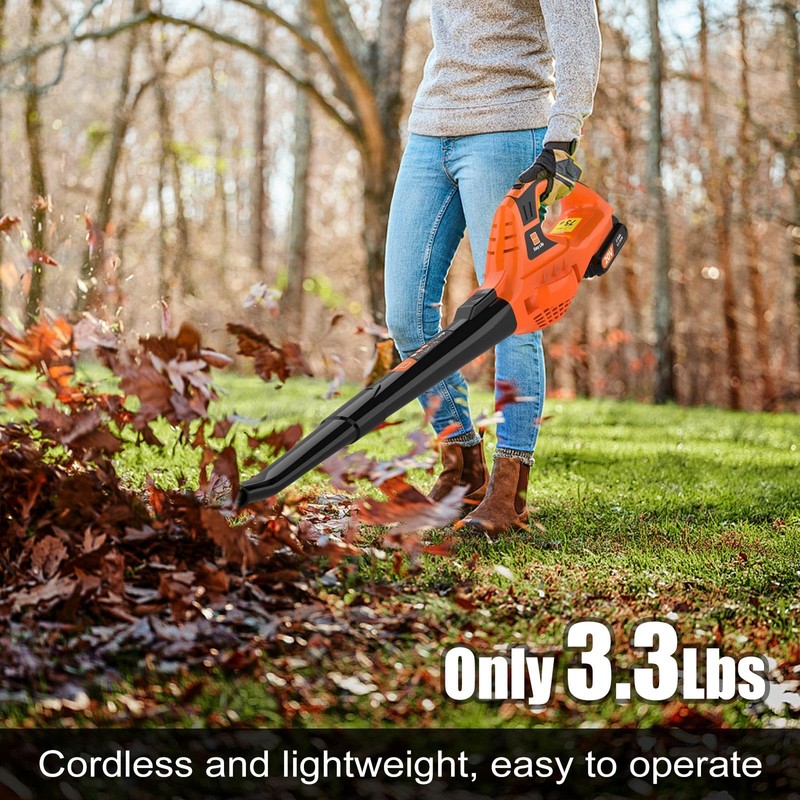 Leisch Life Cordless Leaf Blower,21V Handheld Electric Leaf Blower with