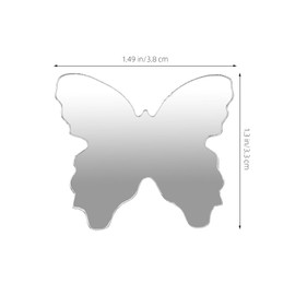 ARTIBETTER - Calcomanía de espejo para smartphone, mini mariposa, espejo, adhesiva, para mujeres y niñas