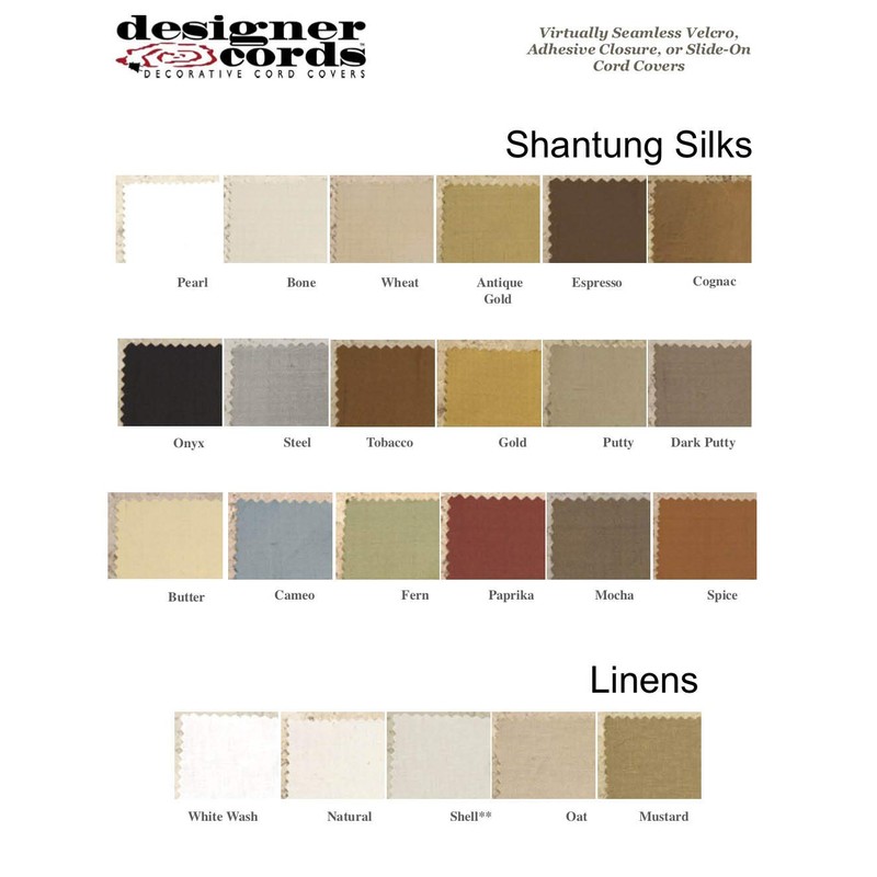 Steel Silk Lamp Cord Cover 9 ft long 100% REAL