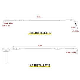 nibbi Nibbi Throttle Assembly Set, 7/8' Grips 22mm Twist Throttle with Cable, Fit for Scooter GY6 Moped ATV