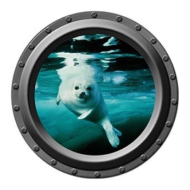 Harp Seal - Porthole Wall Decal