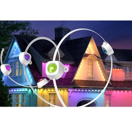 deerdance Permanent Outdoor Lights 100ft with 60 LED Lights (16.4), RGB+IC