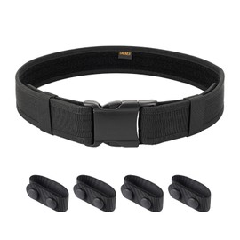 TACNEX Duty Belt w/Loop Lining 2" Nylon Utility Work Belt w/ 4 Keepers for Police Law Enforcement Security Officer S