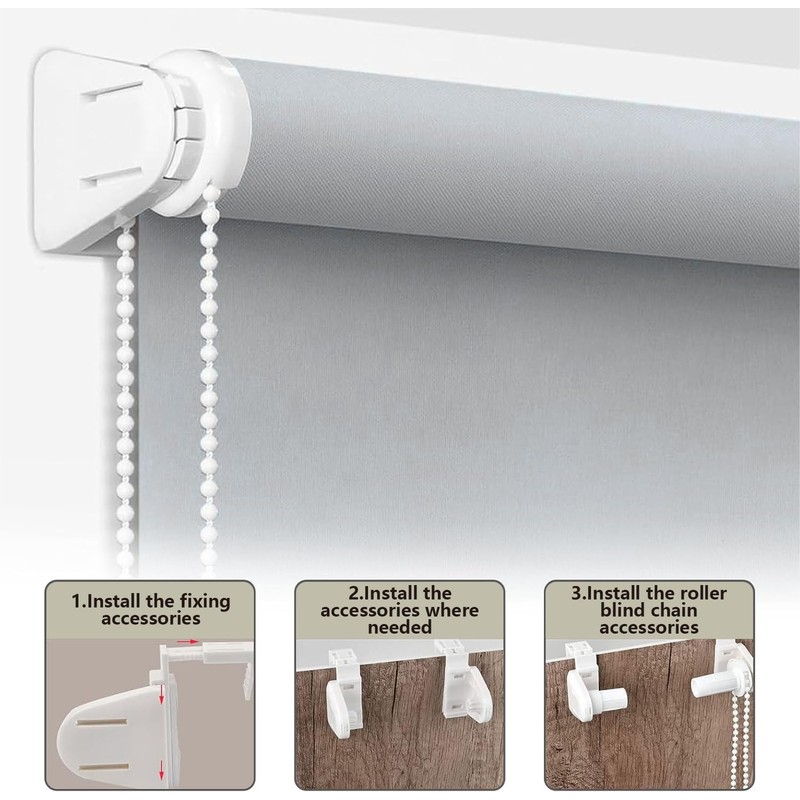 Set of 2 Replacement Roller Blind Klemmfix (17 mm /